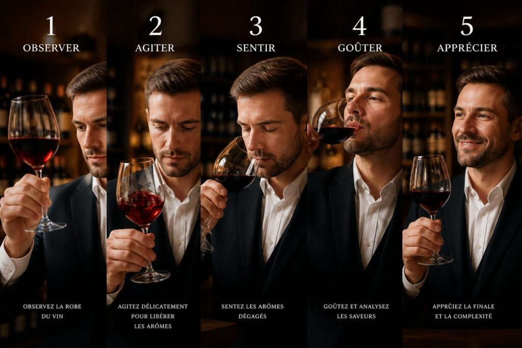 Déguster un vin comme un pro : les 5 étapes