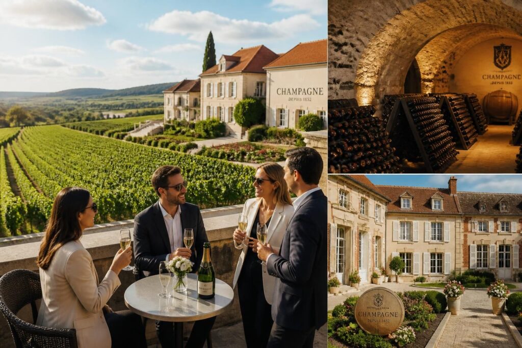 découvrez l'œnotourisme en champagne à travers reims, épernay et leurs célèbres maisons de champagne. visites de vignobles, dégustations et patrimoine unique vous attendent.