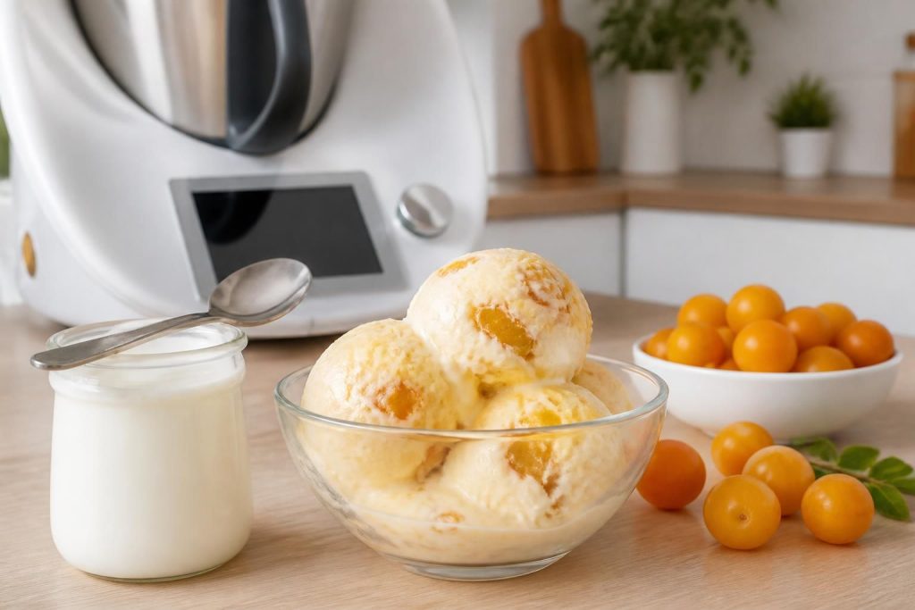Glace mirabelle maison sans sorbetière avec yaourt ou Thermomix