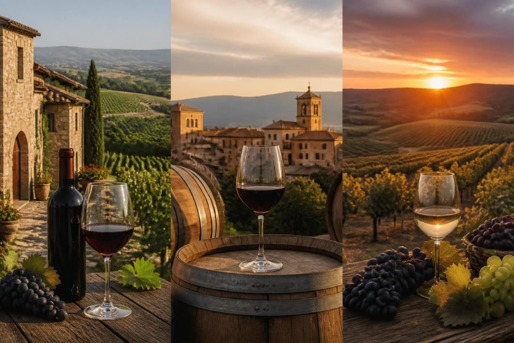 découvrez les grands vins du monde avec un focus sur l'italie, l'espagne et les terroirs du nouveau monde. guide complet pour les amateurs de vins.