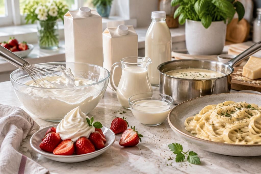 Crème liquide 35% : matières grasses, marques et utilisations en cuisine