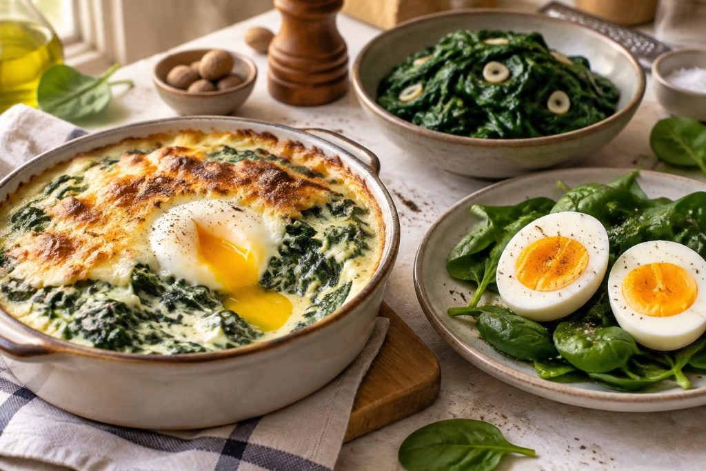 Recettes d’épinard et œuf : du dur au mollet en passant par la béchamel